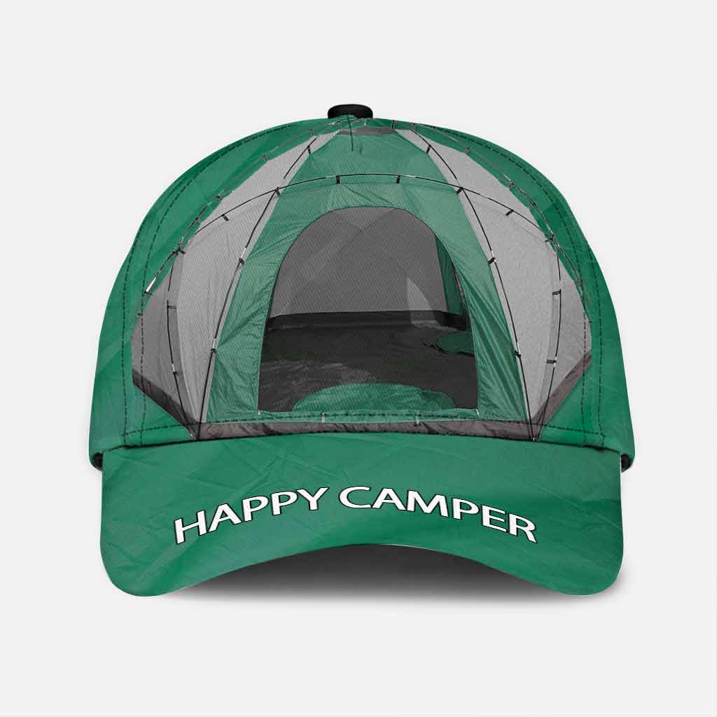 Happy Camper Kappe mit aufgedruckten Belüftungslöchern