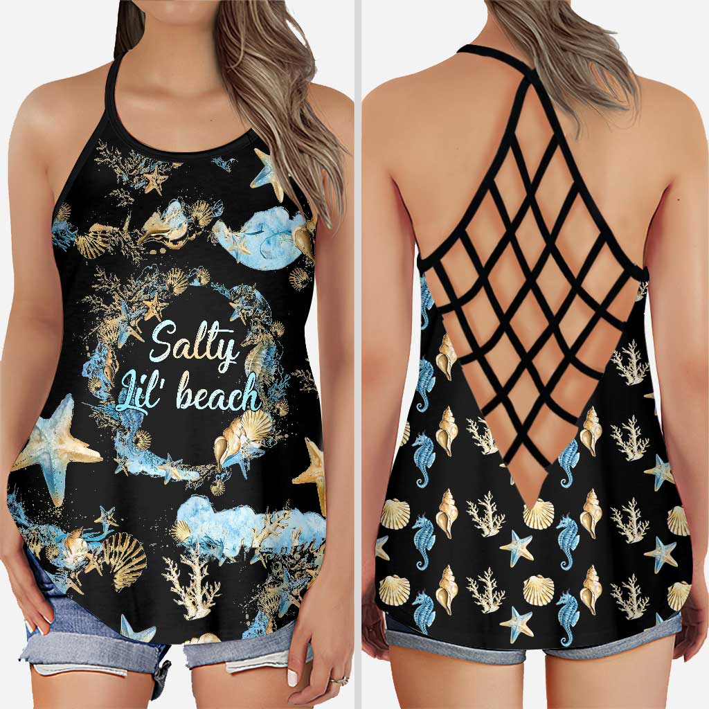 Salty Lil' Beach - Sea Lover Cross Tank Top