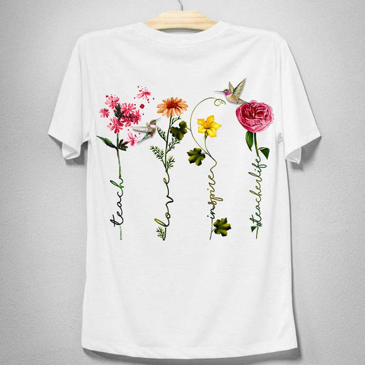 Lehren, Lieben, Inspirieren – Personalisiertes Lehrer-T-Shirt und Hoodie
