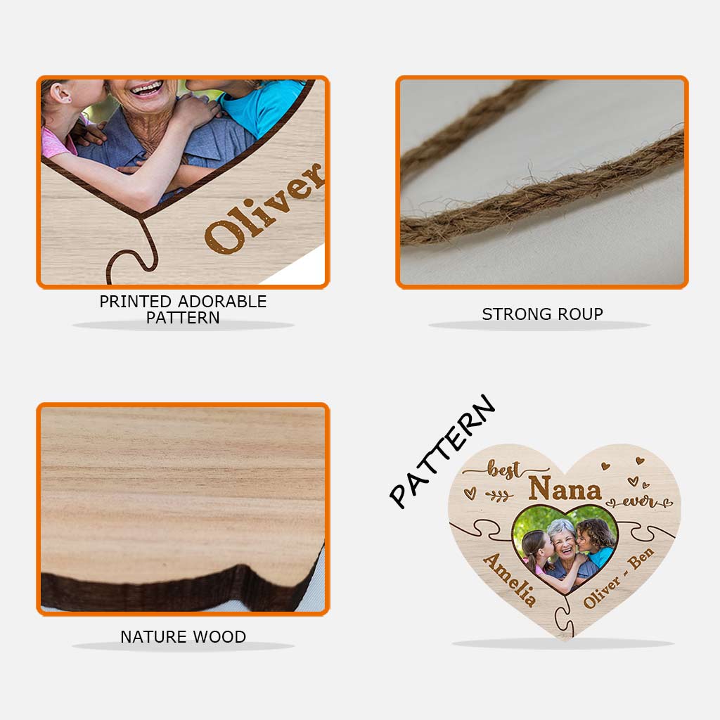 Die beste Oma aller Zeiten – Geschenk für Oma, Opa, Mama, Papa, Tante, Onkel, Schwester, Bruder – Personalisiertes Holzschild