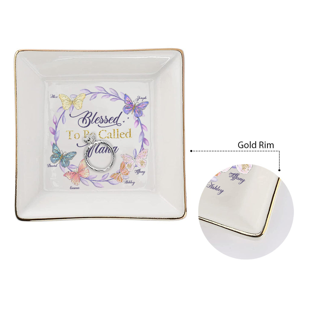 Gesegnet, Oma genannt zu werden – Personalisierte Schmuckschale zum Muttertag für Oma