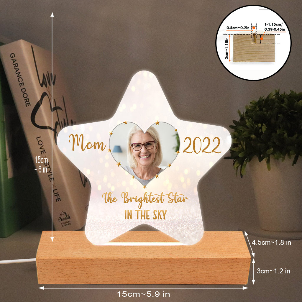 Der hellste Stern am Himmel – Personalisierte, mutterförmige Plakettenleuchte zum Muttertag