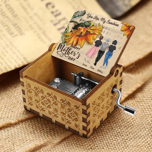 You're My Sunshine - Personalized Mother's Day Mother Hand Crank Music Box