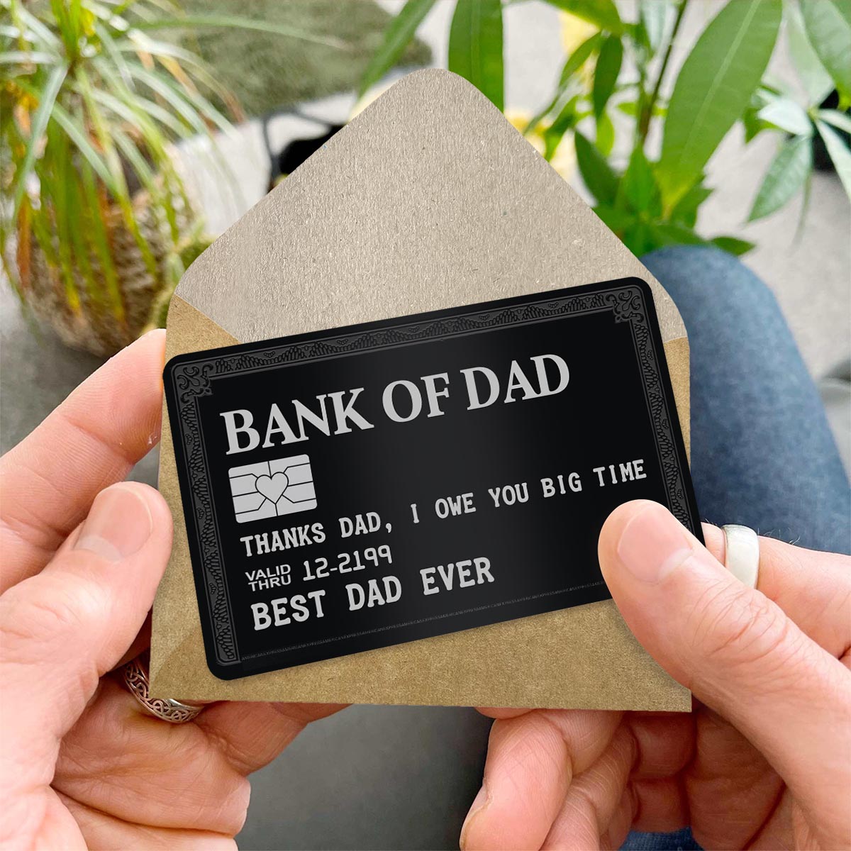 Bank Of Dad - Personalized Father's Day Father Wallet Insert Card