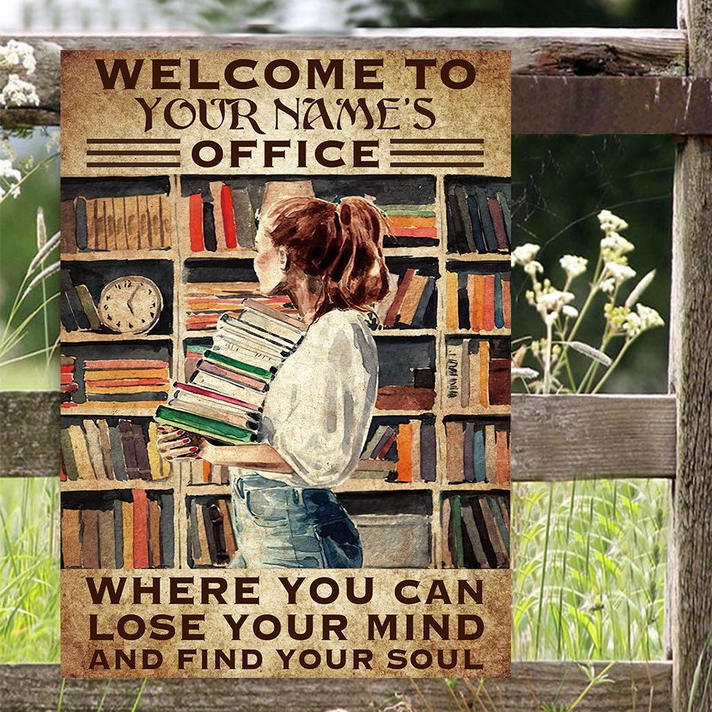 Willkommen in meinem Büro – Personalisiertes rechteckiges Metallschild