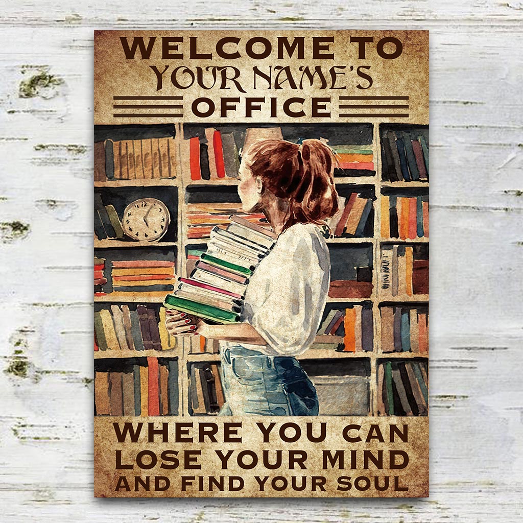 Willkommen in meinem Büro – Personalisiertes rechteckiges Metallschild