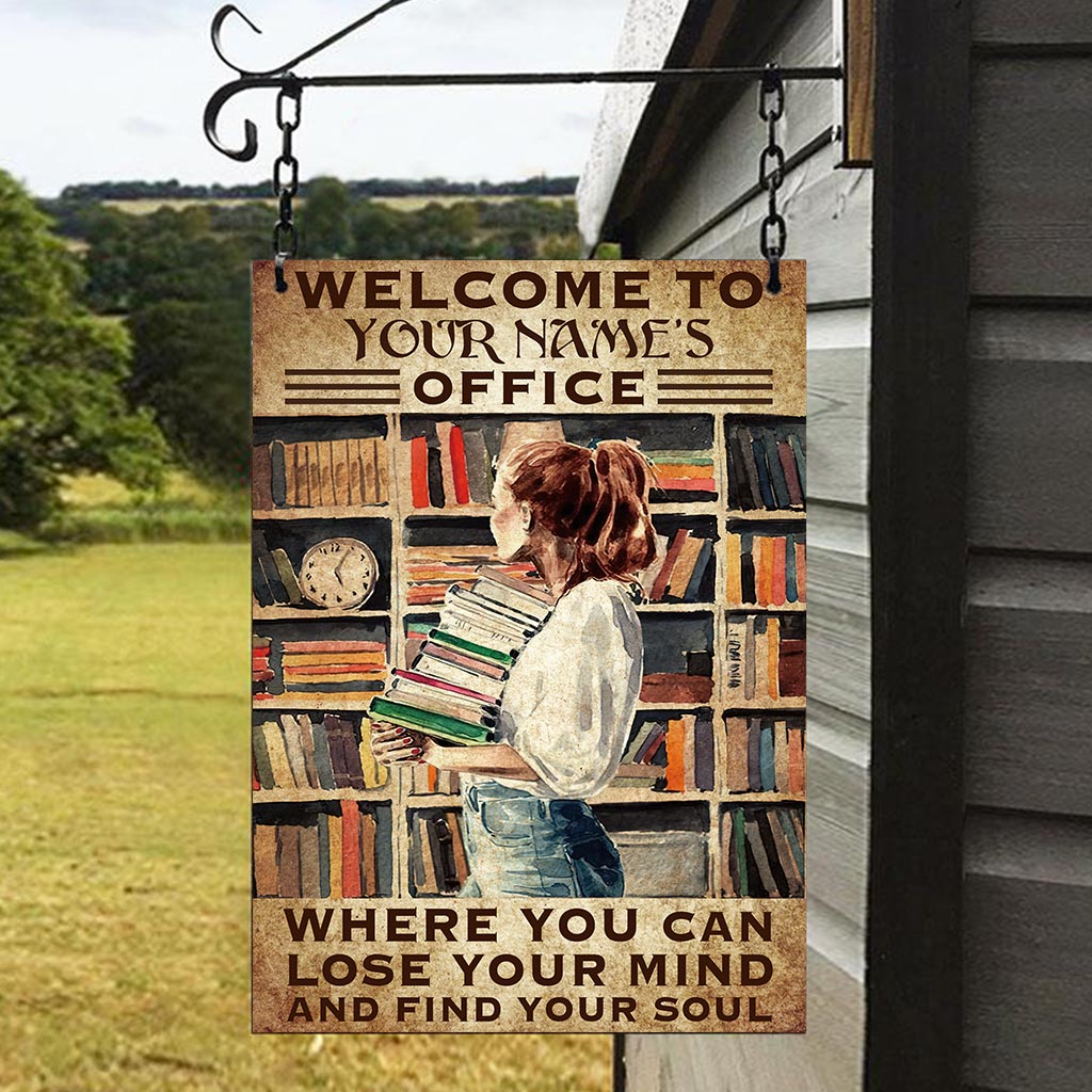Willkommen in meinem Büro – Personalisiertes rechteckiges Metallschild
