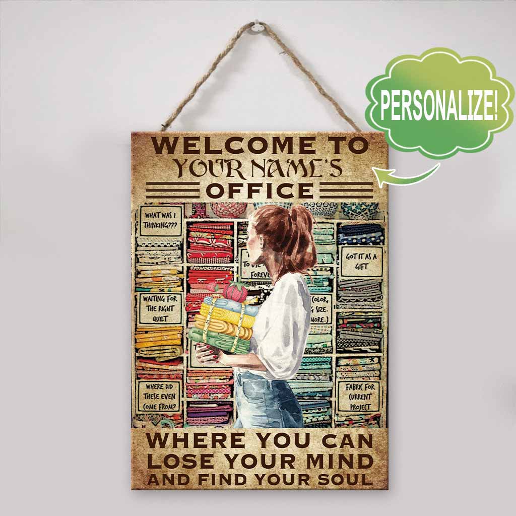 Welcome To My Office - Sewing Personalized Rectangle Metal Sign
