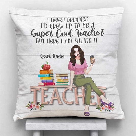 Supercoole Lehrerin – personalisiertes Dekokissen