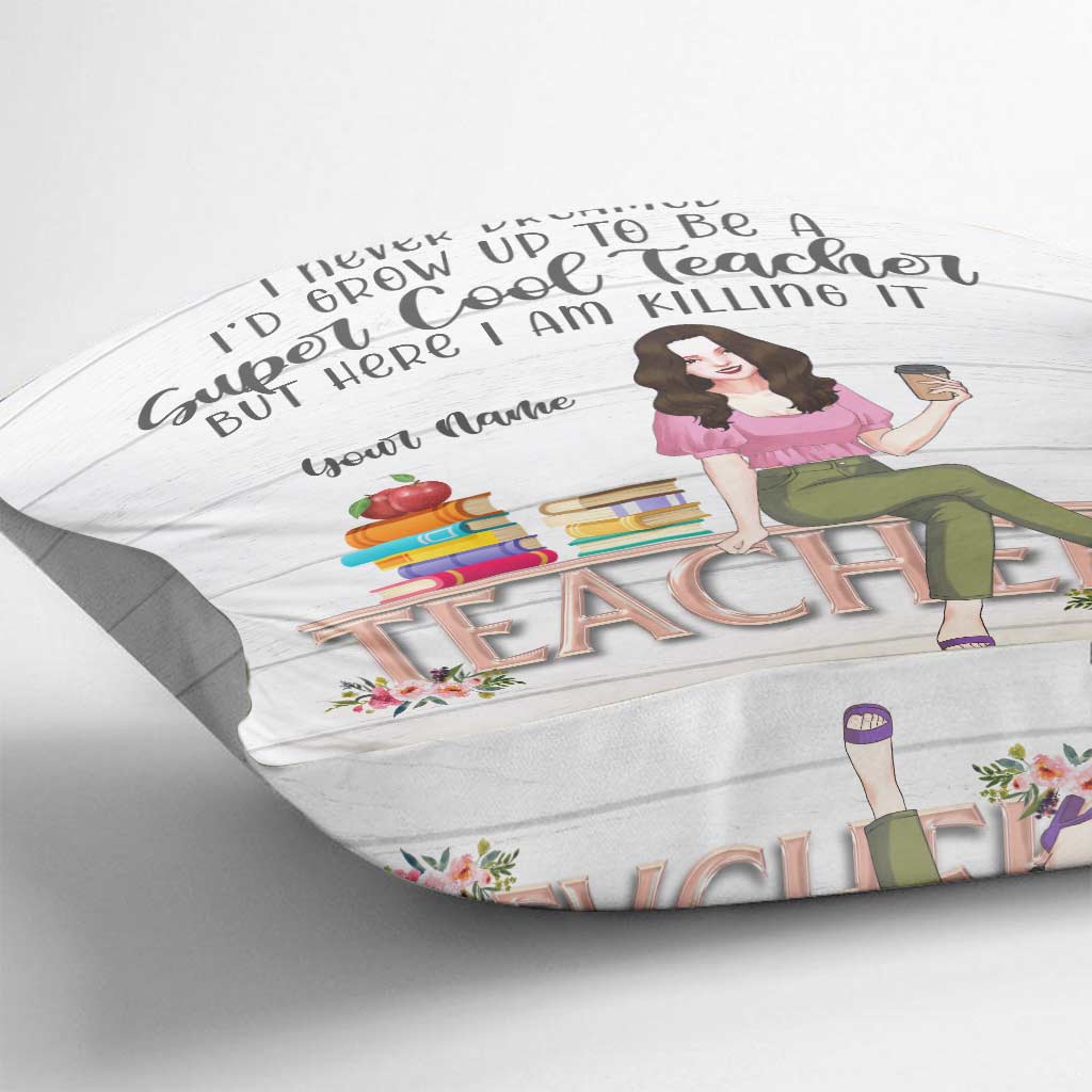 Super Cool Teacher - Personalized Throw Pillow