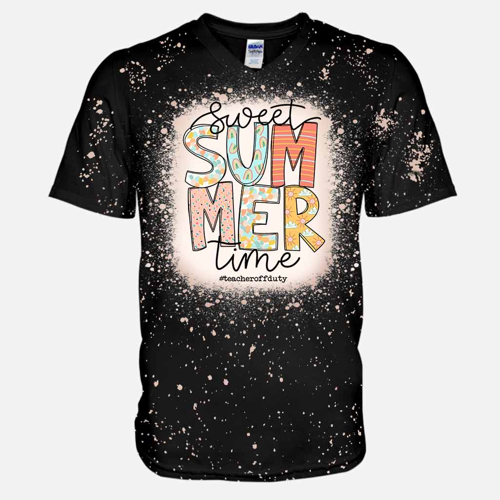 Sweet Summer Time - Personalized Teacher Handmade Bleached Shirts