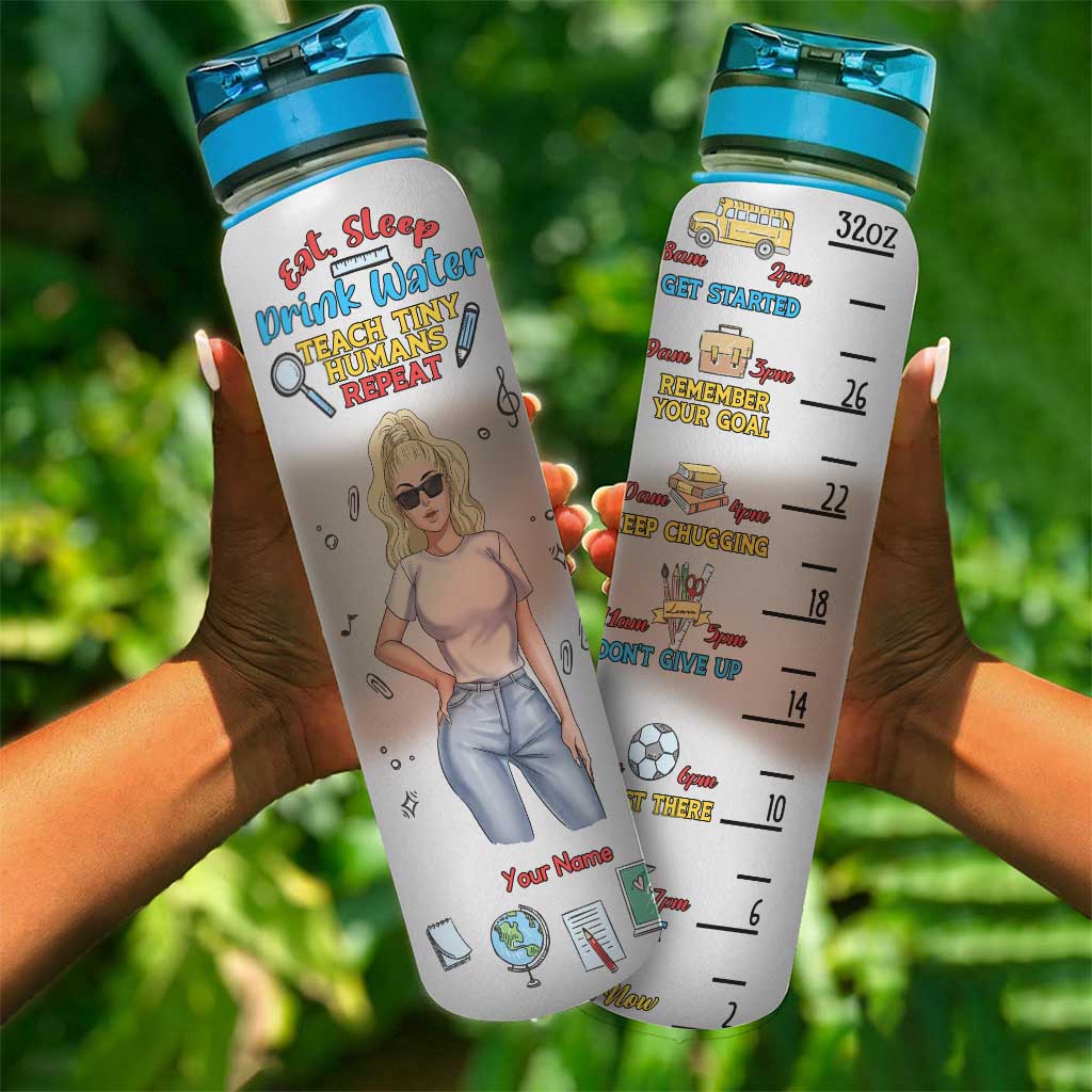 Stay Hydrated - Personalized Teacher Water Tracker Bottle