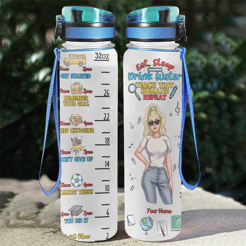 Stay Hydrated - Personalized Teacher Water Tracker Bottle