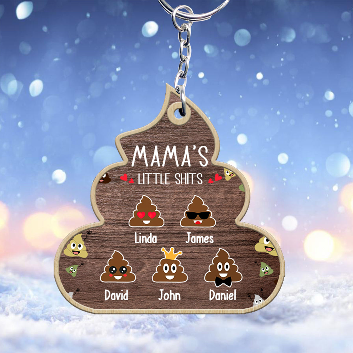 ĐBTG – Nana Lil's Shite – Geschenk für Oma, Mama, Papa, Opa – Personalisierter Schlüsselanhänger