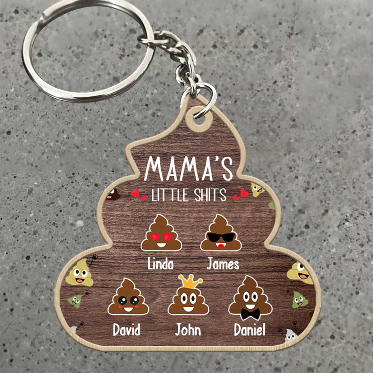 ĐBTG – Nana Lil's Shite – Geschenk für Oma, Mama, Papa, Opa – Personalisierter Schlüsselanhänger