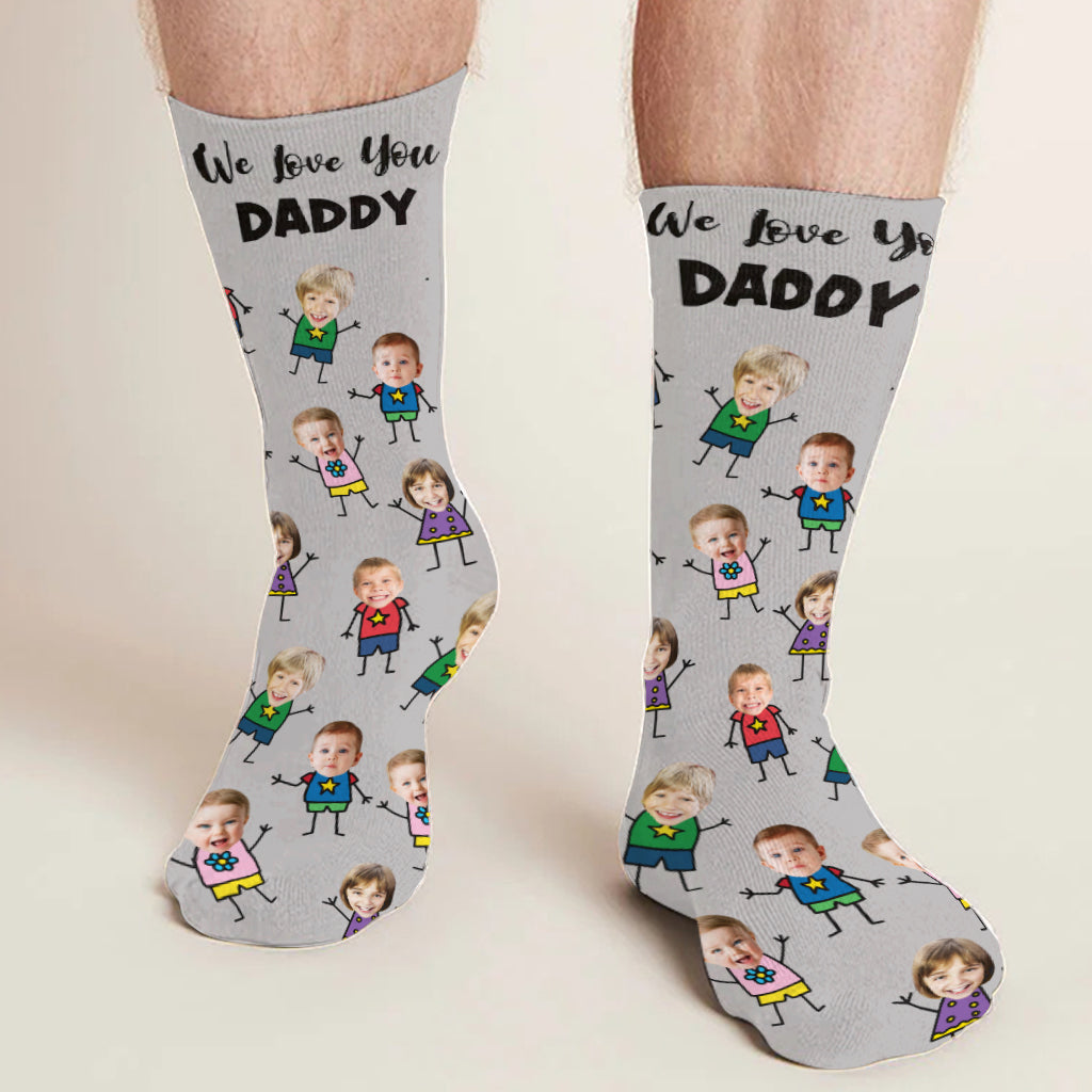 Wir lieben dich – personalisierte Socken für Väter