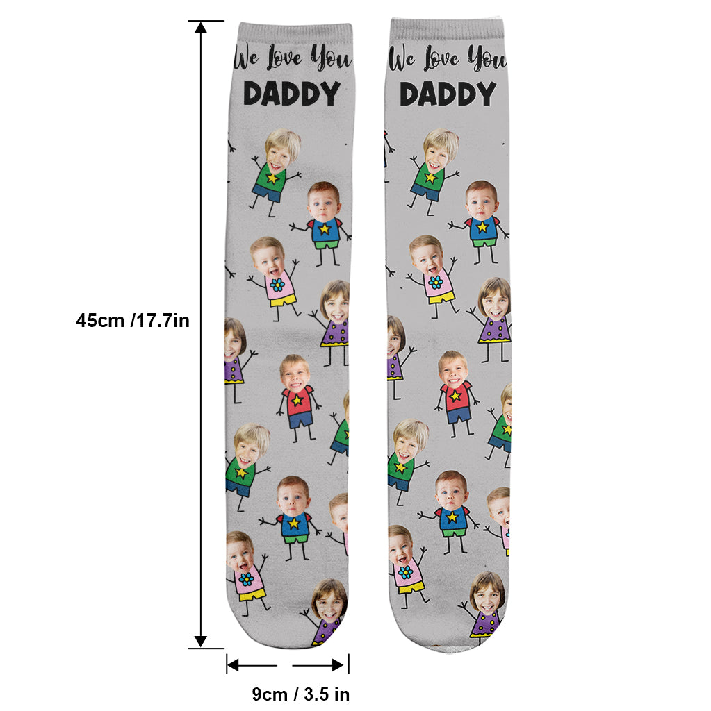 Wir lieben dich – personalisierte Socken für Väter