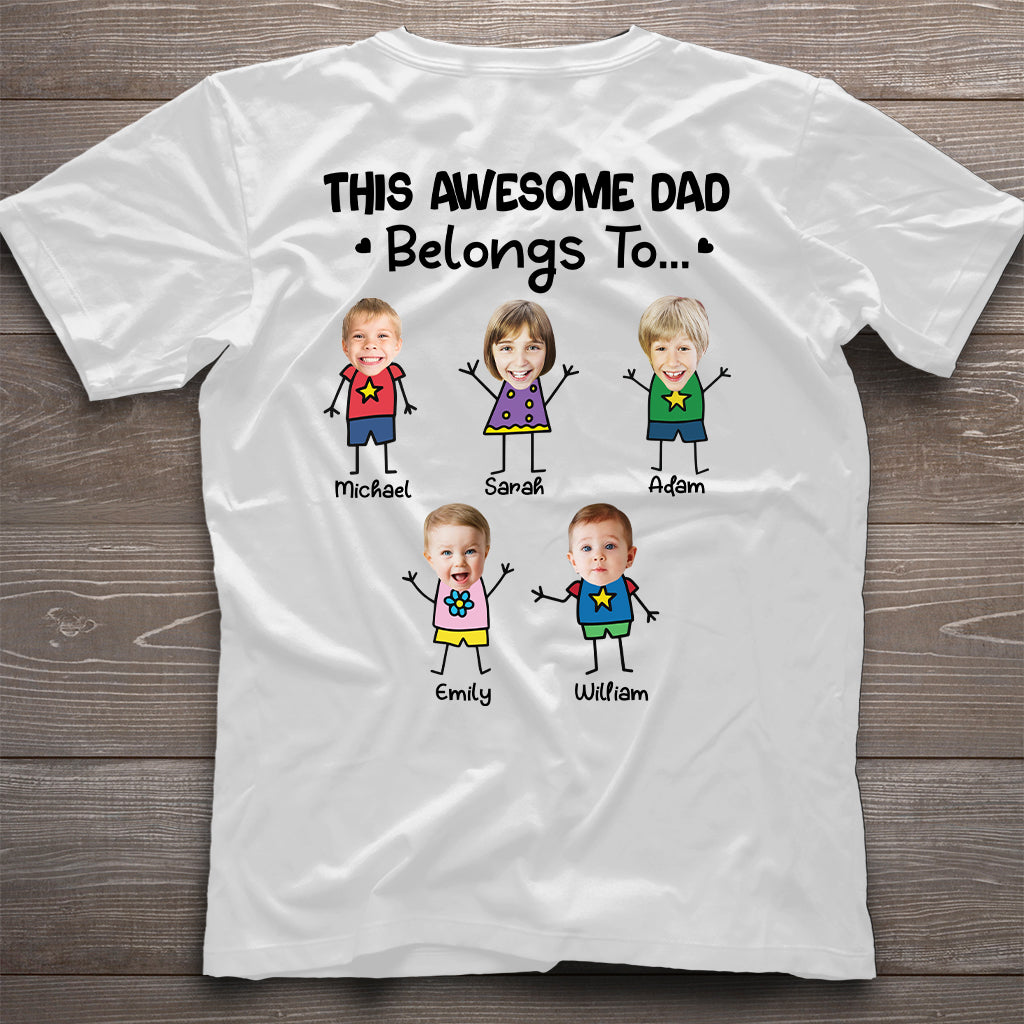 This Awesome Dad Belongs To - Personalized Father T-shirt and Hoodie
