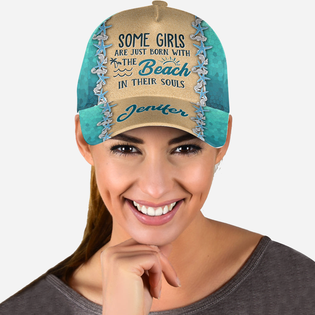Manche Mädchen sind einfach so geboren – personalisierte Sea Lover Classic Cap