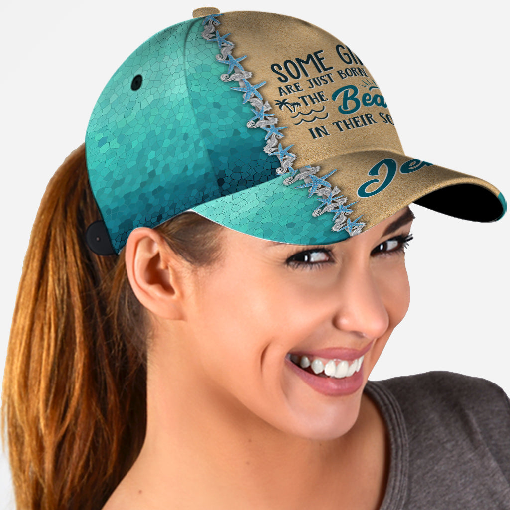 Manche Mädchen sind einfach so geboren – personalisierte Sea Lover Classic Cap