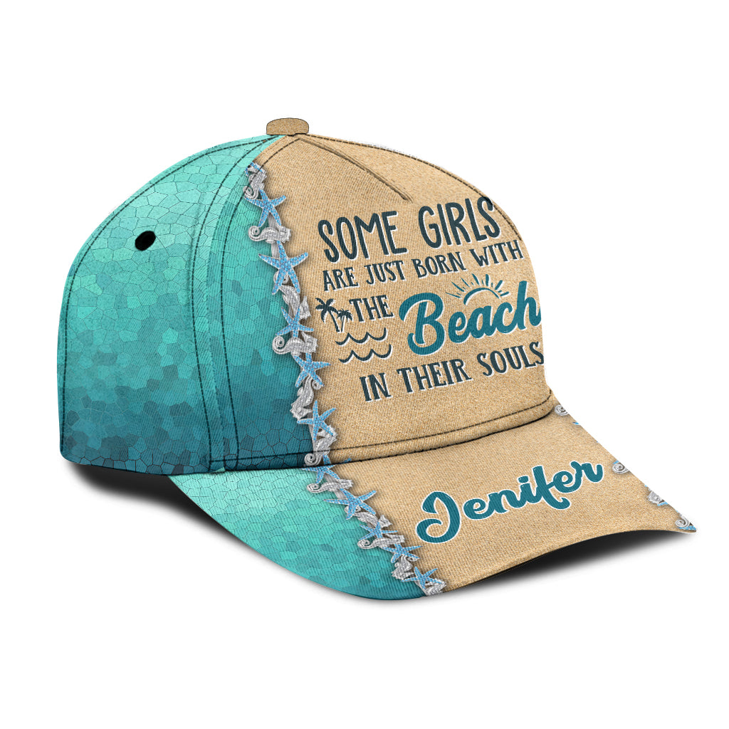 Manche Mädchen sind einfach so geboren – personalisierte Sea Lover Classic Cap