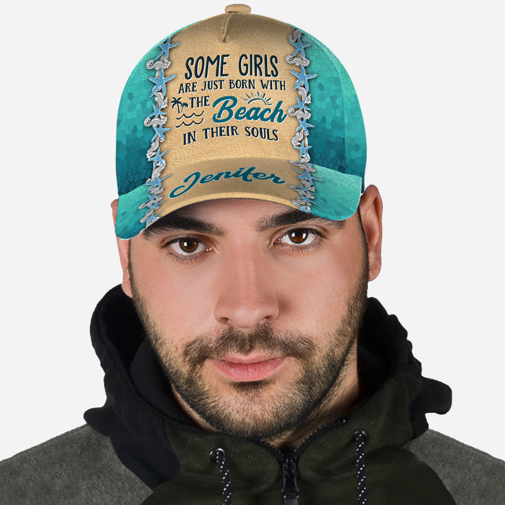 Manche Mädchen sind einfach so geboren – personalisierte Sea Lover Classic Cap