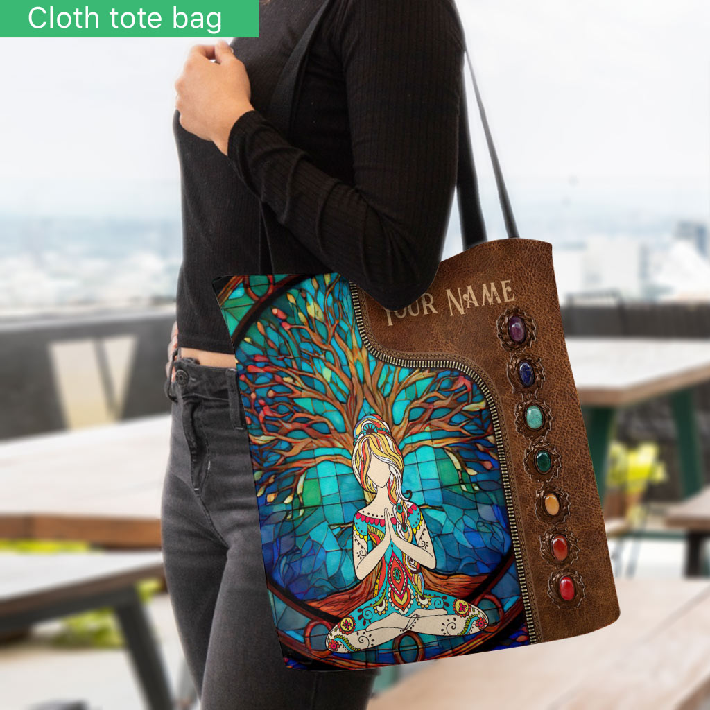 Namaste Green - Personalisierte Yoga-Einkaufstasche