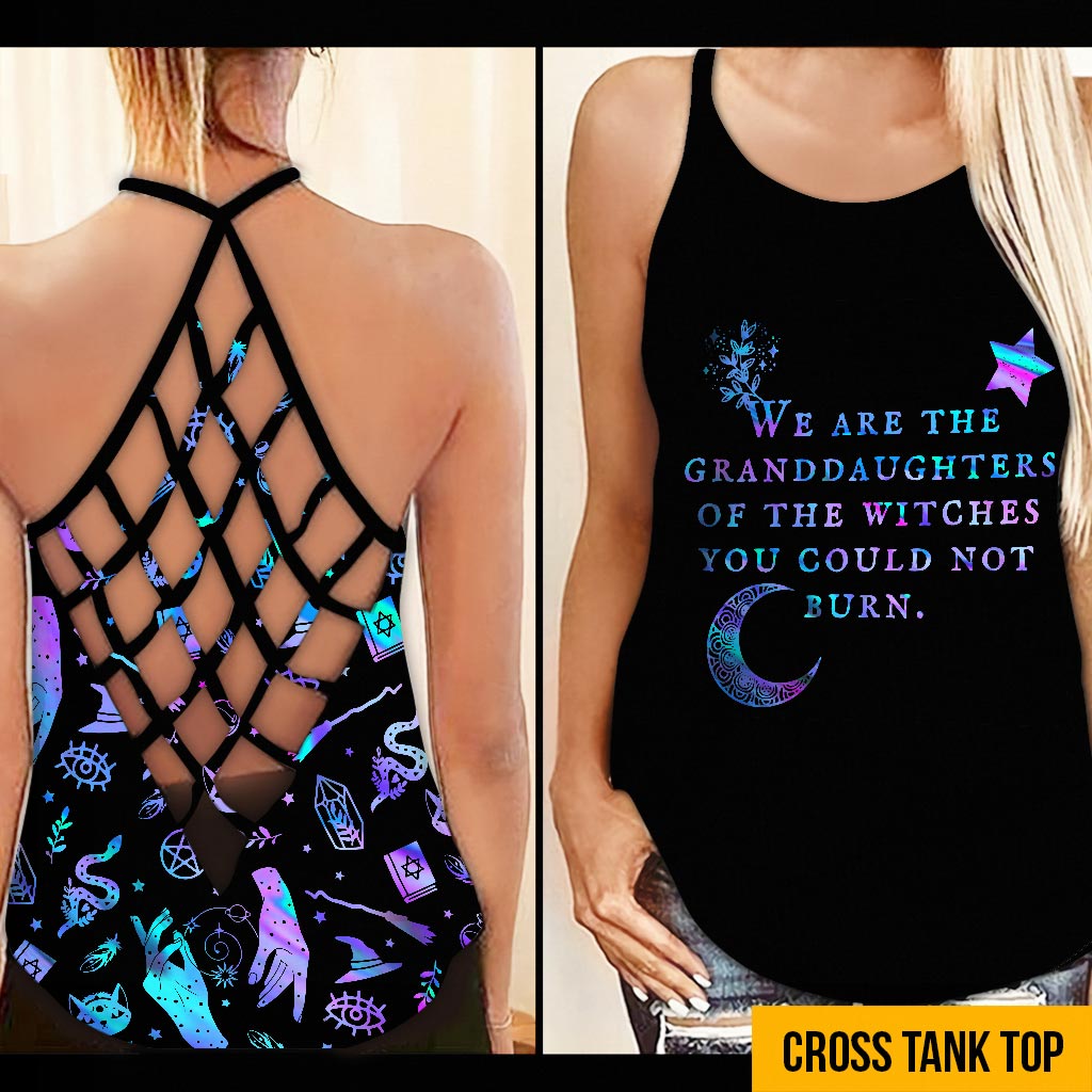 Wir sind die Enkelinnen der Hexen, die ihr nicht verbrennen konntet – Tanktop mit Hexenkreuz