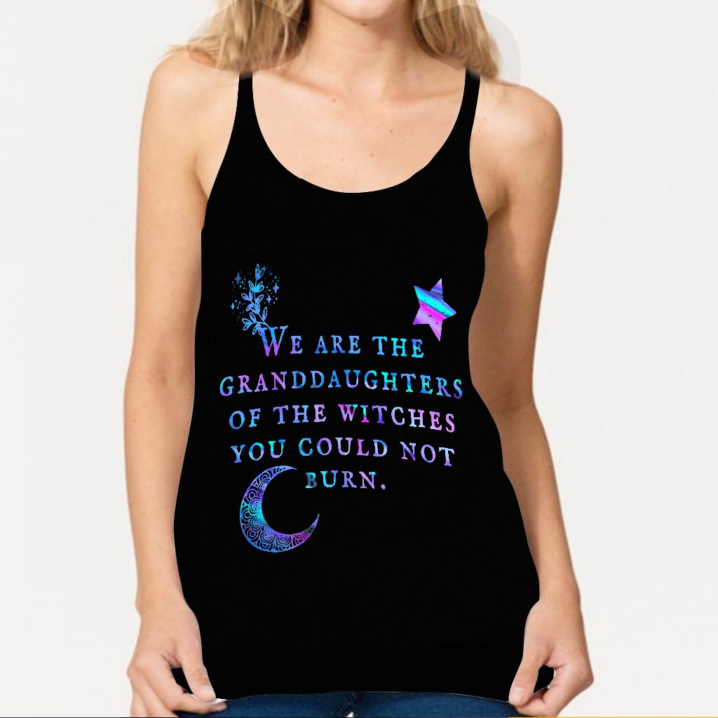 Wir sind die Enkelinnen der Hexen, die ihr nicht verbrennen konntet – Tanktop mit Hexenkreuz