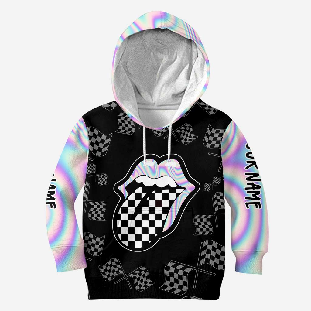 Ich bin nicht Sugar and Spice – Personalisierter Renn-Hoodie und Leggings