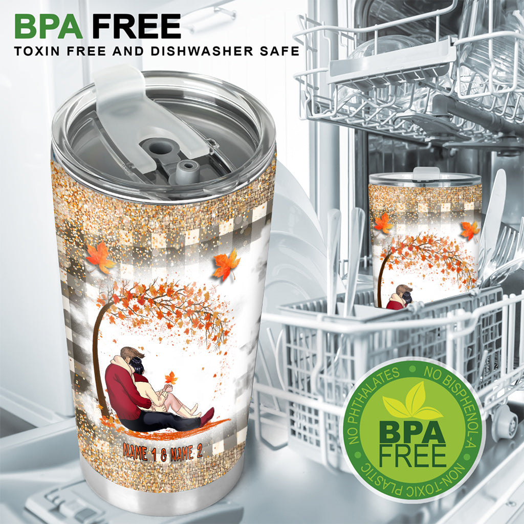 Ich verliebe mich immer wieder aufs Neue – personalisierter Herbst-Pärchenbecher