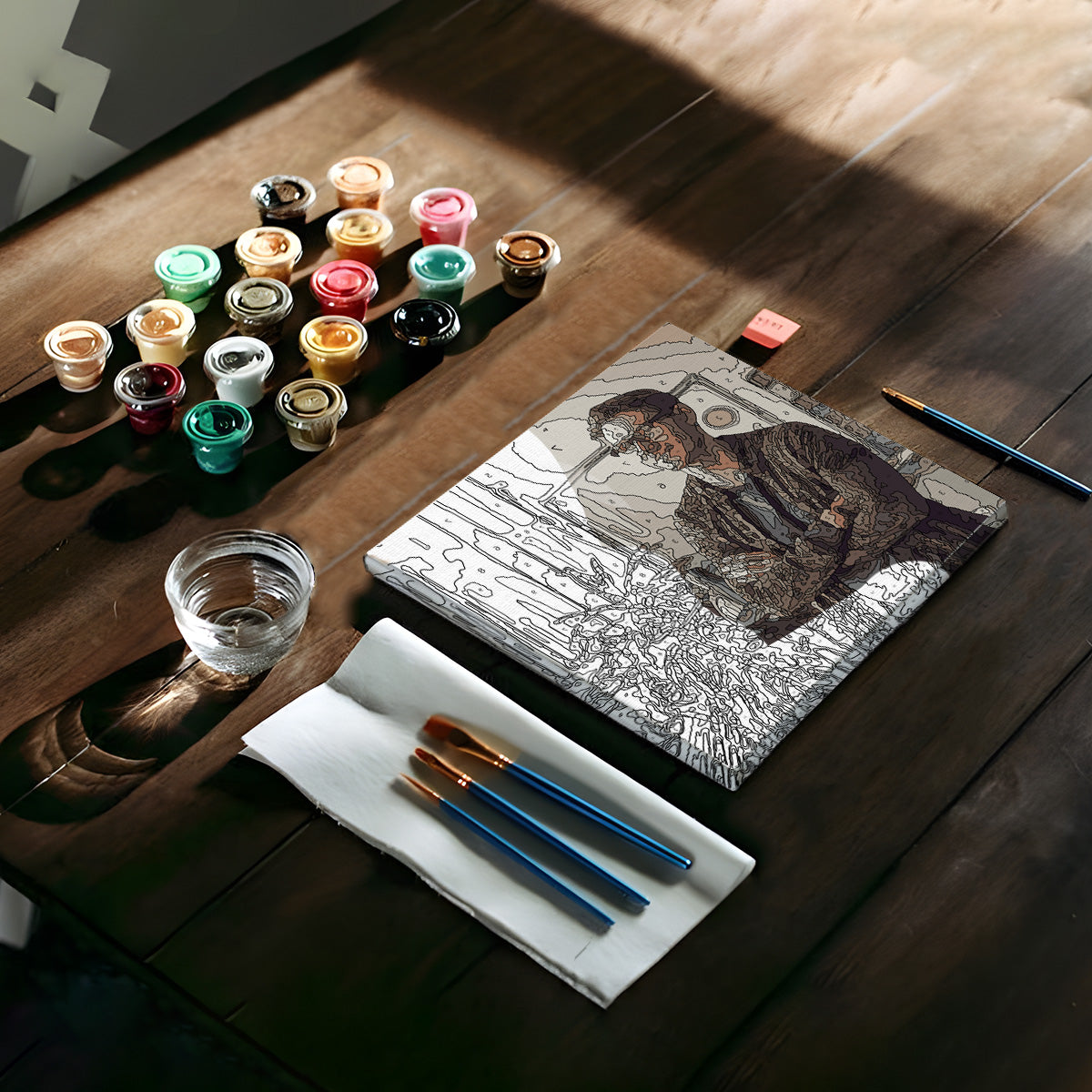 Custom Photo - Personalized Step Dad Paint By Numbers Kit