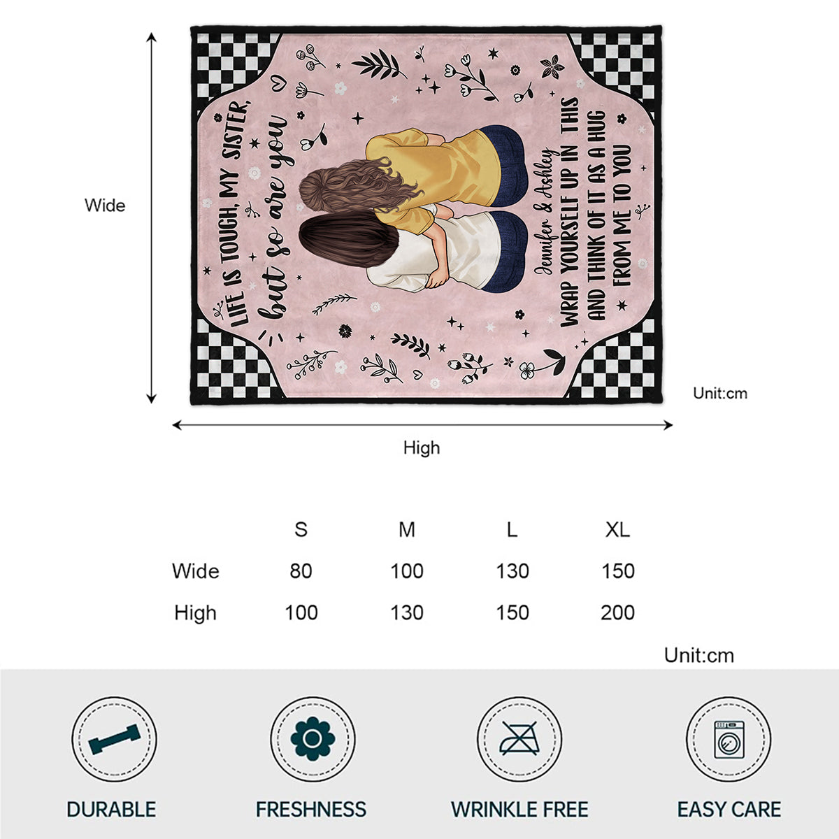 Das Leben ist hart – personalisierte Geschwisterdecke