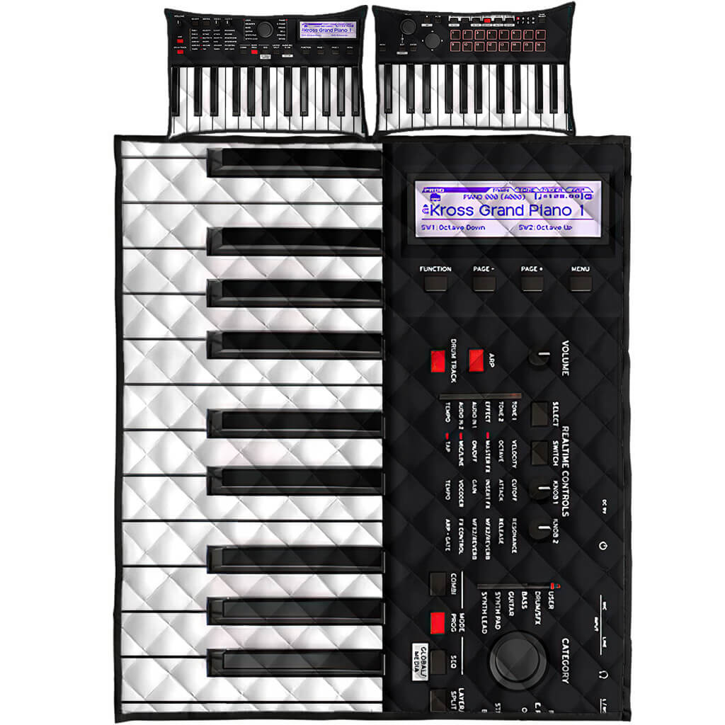Digital Piano - Piano Quilt Bed Set