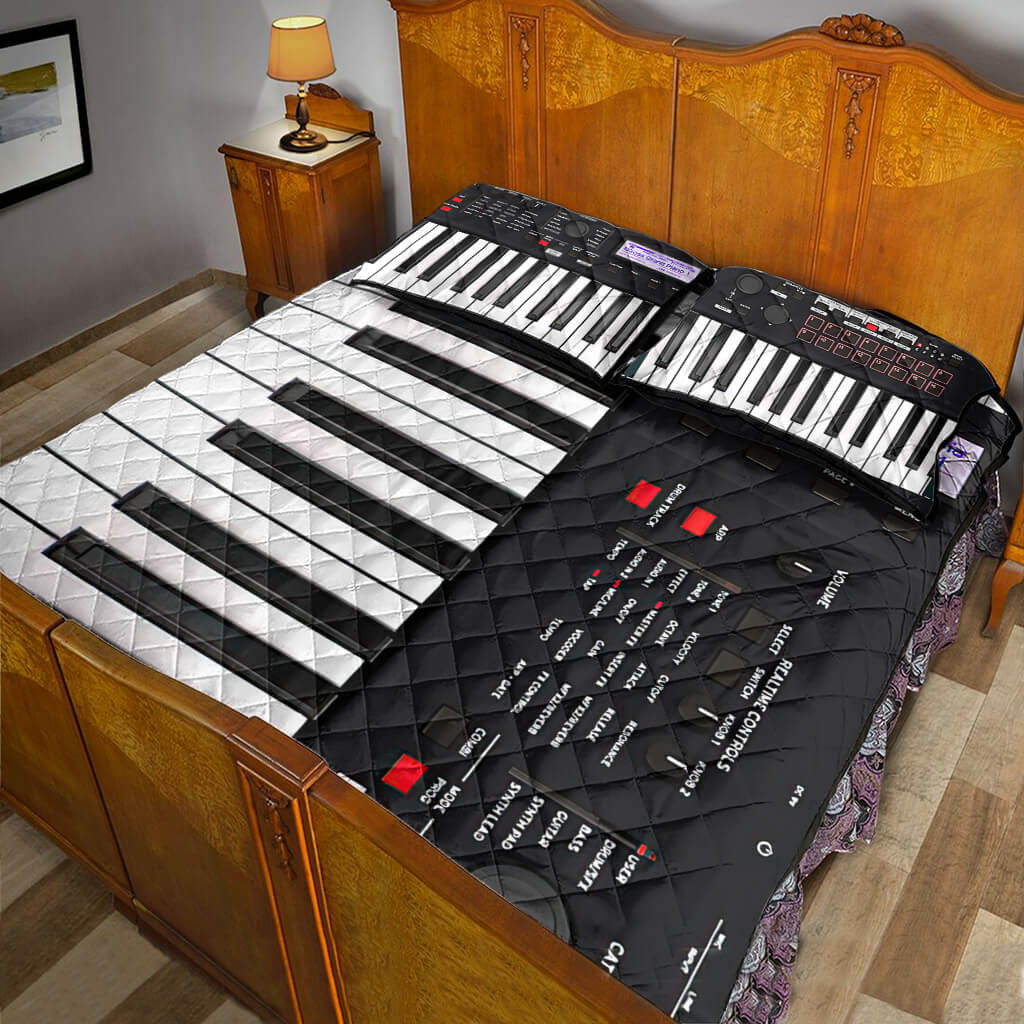 Digital Piano - Piano Quilt Bed Set