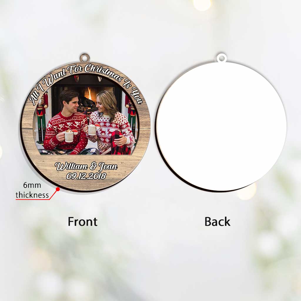 Alles, was ich mir zu Weihnachten wünsche – Personalisierter Weihnachtsschmuck für Paare (mehrlagig)