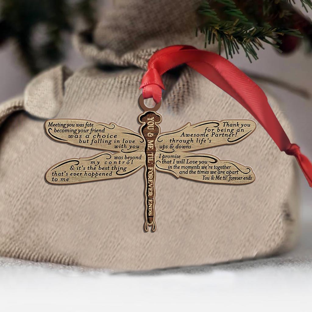 You & Me Til' Forever Ends - Christmas Couple Ornament (Printed On Both Sides)