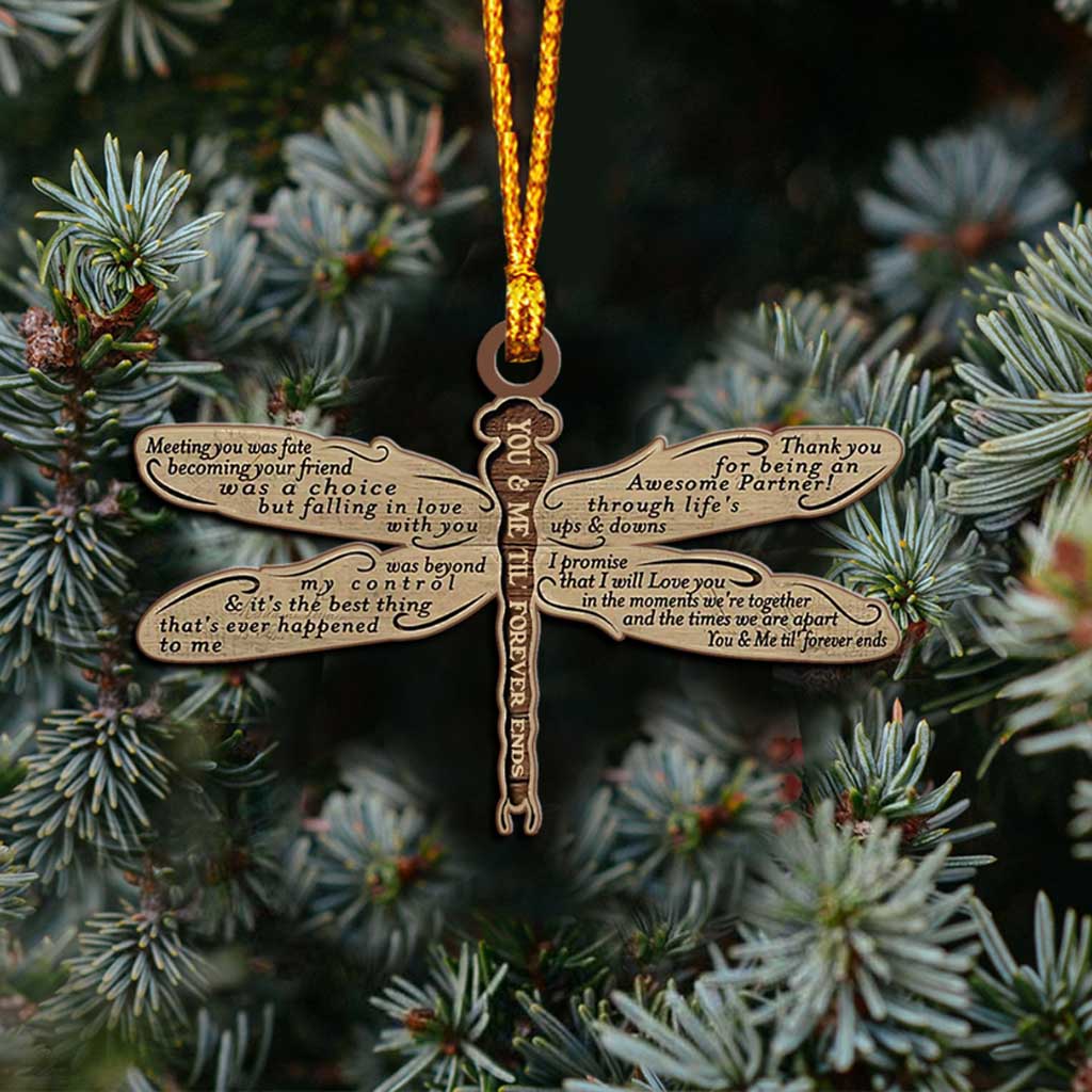 You & Me Til' Forever Ends - Christmas Couple Ornament (Printed On Both Sides)