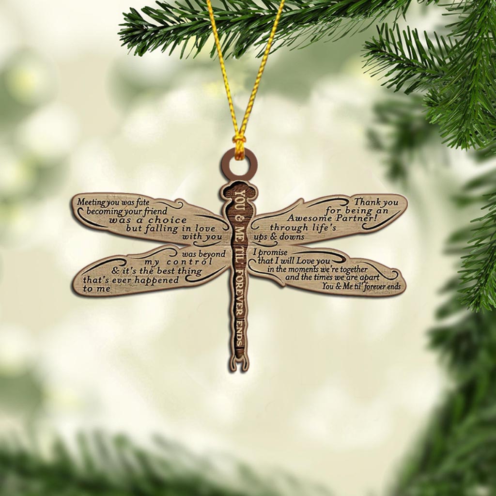 You & Me Til' Forever Ends - Christmas Couple Ornament (Printed On Both Sides)