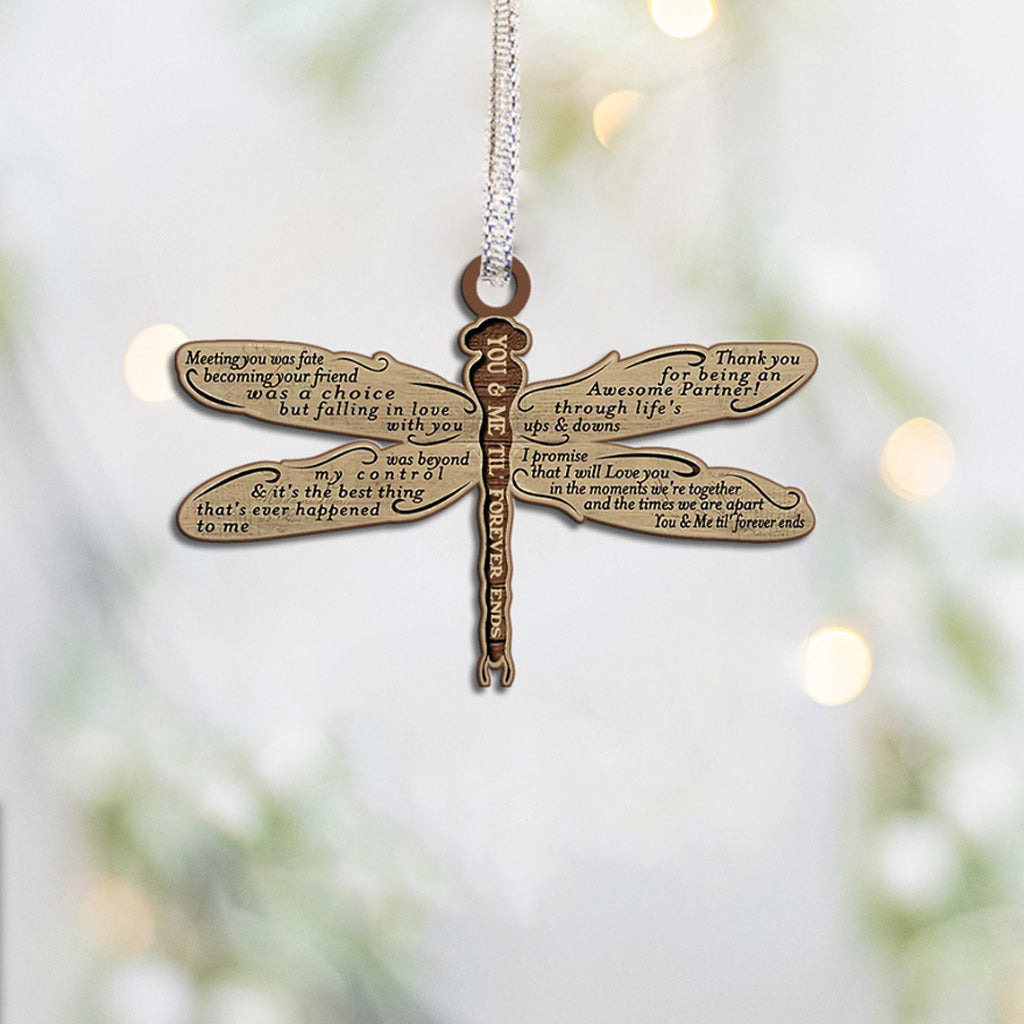 You & Me Til' Forever Ends - Christmas Couple Ornament (Printed On Both Sides)