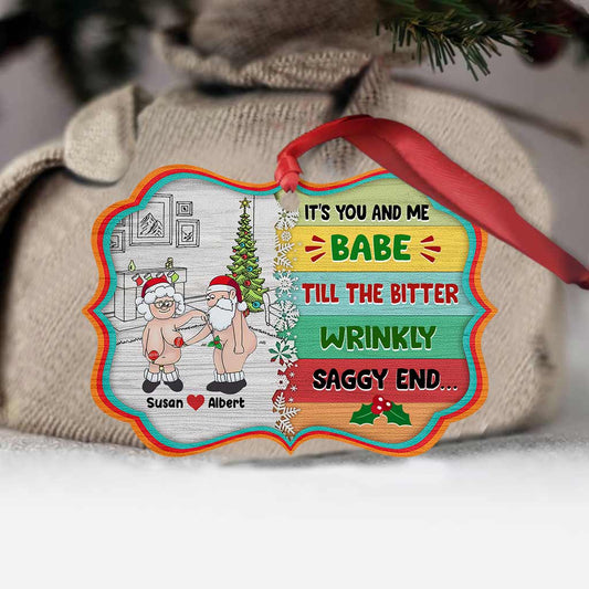 „It's You & Me Babe Till The Bitter“ – personalisierter Paarschmuck (beidseitig bedruckt)