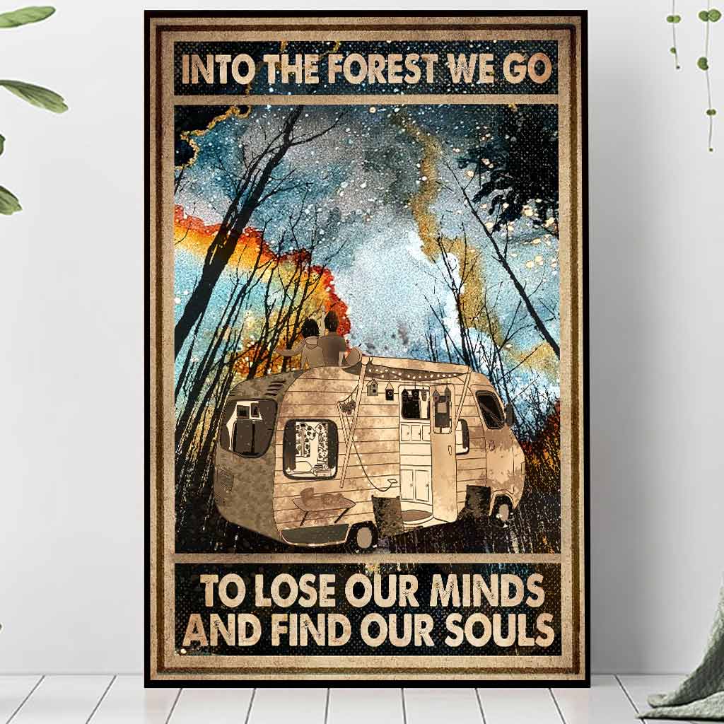 Auf in den Wald! – Campingplakat