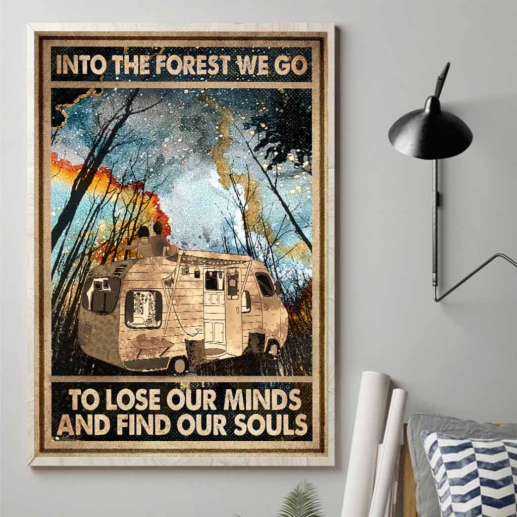 Auf in den Wald! – Campingplakat