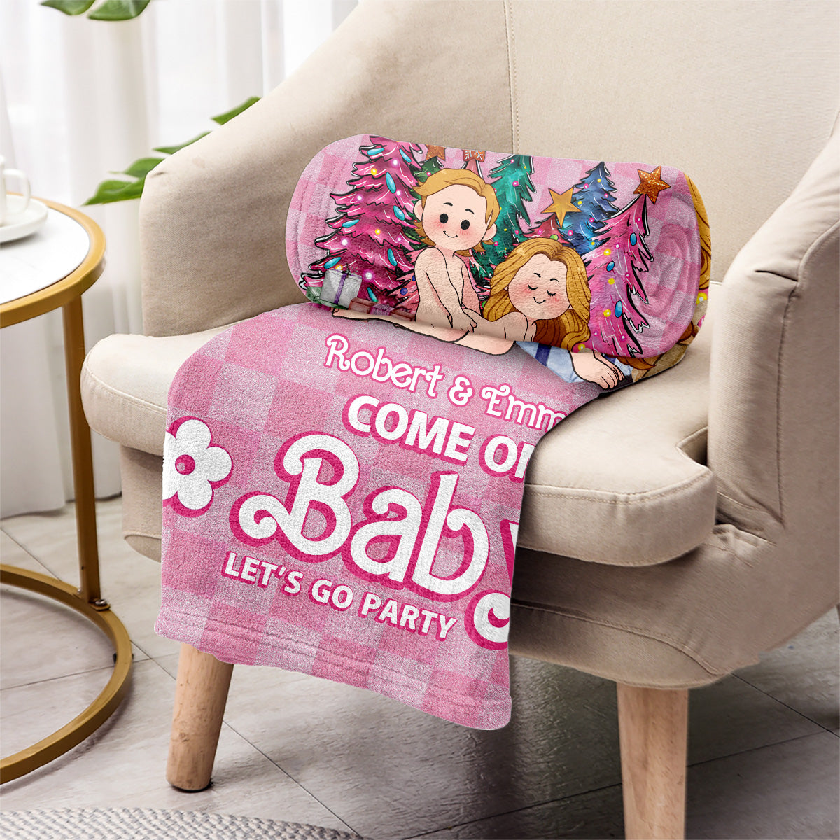 Komm schon, Schatz, Frau, Baby – Geschenk für Freund, Ehemann, Ehefrau, Freundin – Personalisierte Decke