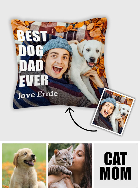 Beste Hundemama/Mutter/Oma... aller Zeiten – Personalisiertes Dekokissen