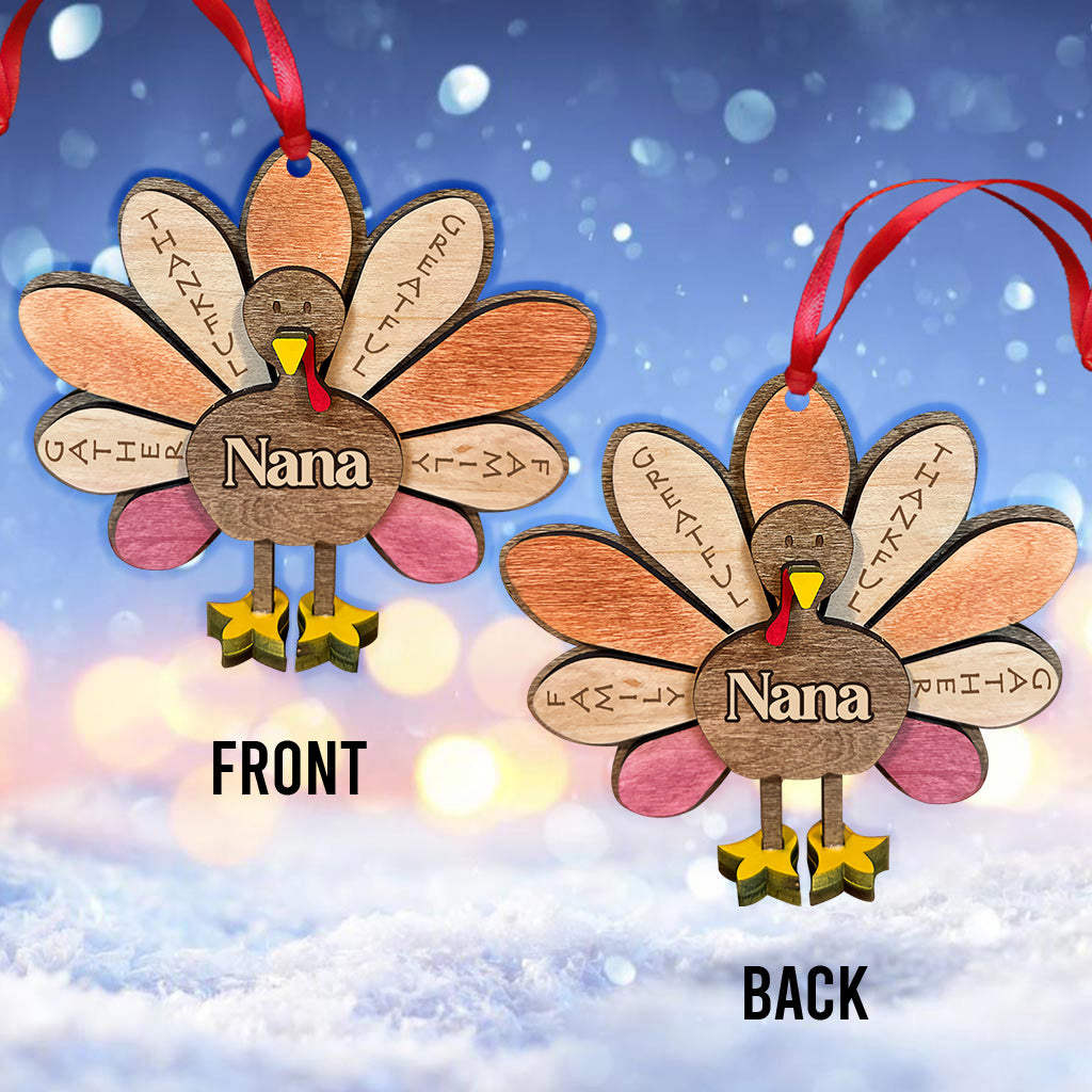 Thankful Grandma - Gift for grandma - Personalized Ornament