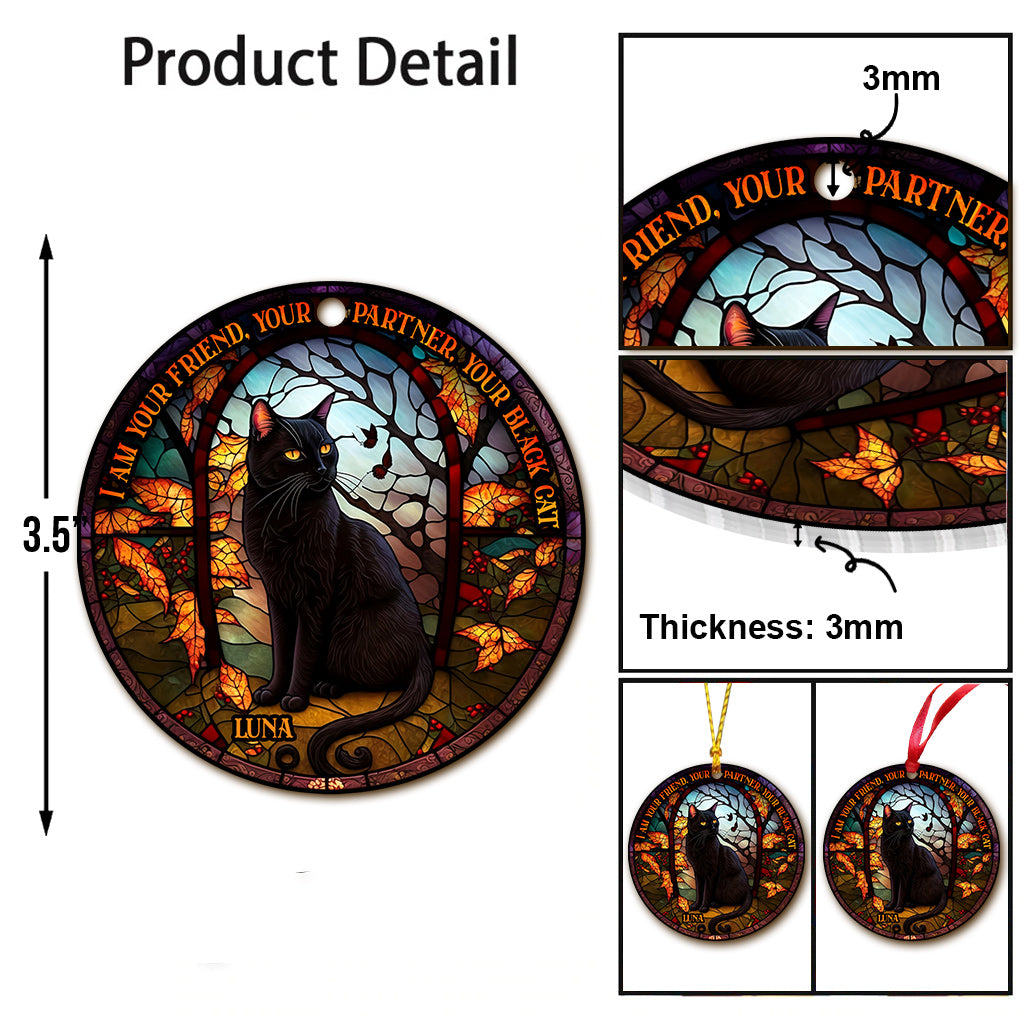 Black Cat - Personalized Black Cat Ornament