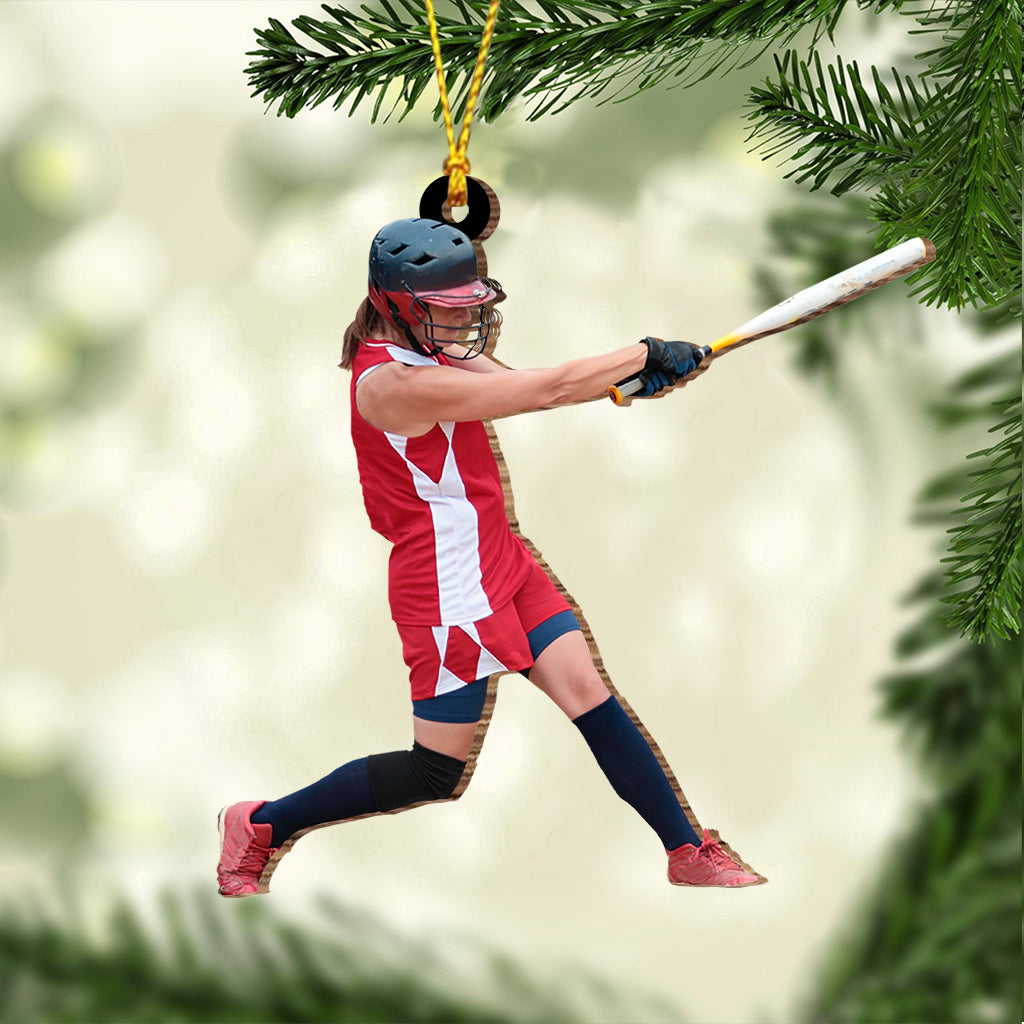 Foto-Ornament – ​​Baseball-Geschenk für Sohn, Tochter – Personalisierter Ornament