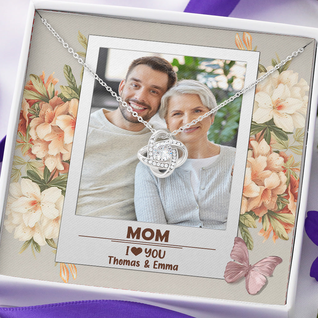 Oma, ich liebe dich – Geschenk für Oma, Mama, Tante, Schwester, Ehefrau, Freundin – Personalisierte Halskette