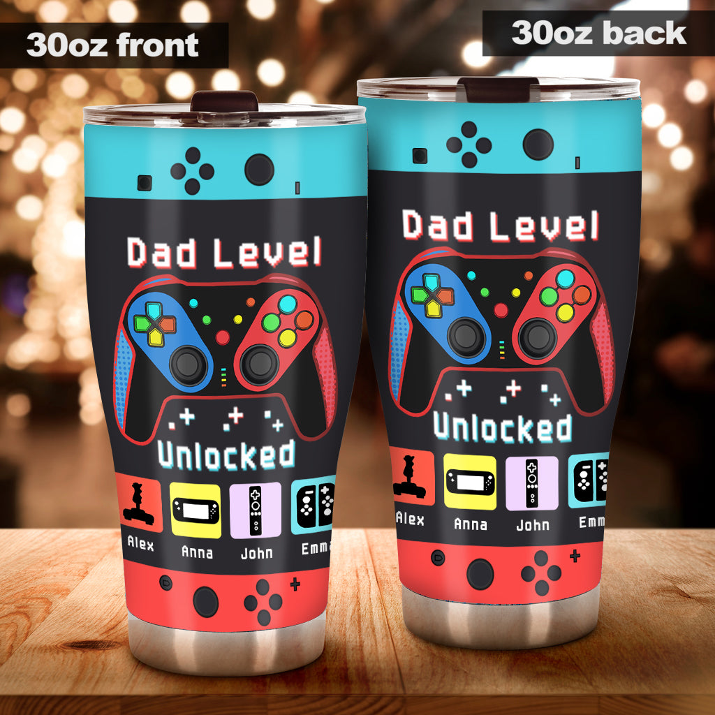 Gamer Dad Like A Regular Dad But Way Cooler - Video Game gift for dad, Gamer - Personalized Tumbler